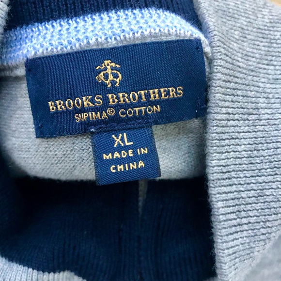 Brooks Brothers Men's Zip-Up Sweater in Gray - Picture 6 of 7